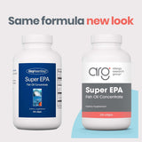 Allergy Research Group Super EPA, etiquette du produit indiquant pureté et distillation moléculaire.
