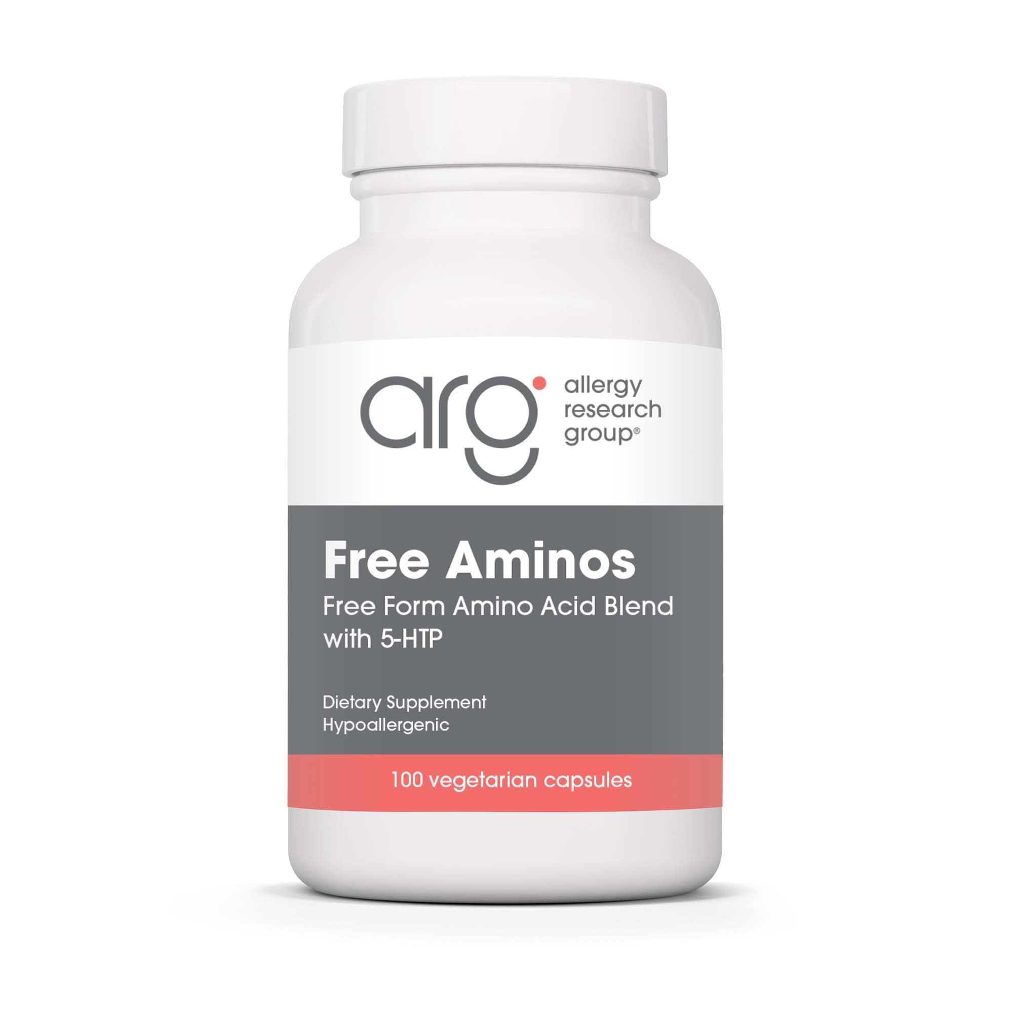 Allergy Research Group Free Aminos - Bouteille avec capsules végétariennes pratiques pour usage quotidien