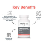 Allergy Research Group Free Aminos - Etiquette lisible aidant à évaluer les apports en acides aminés