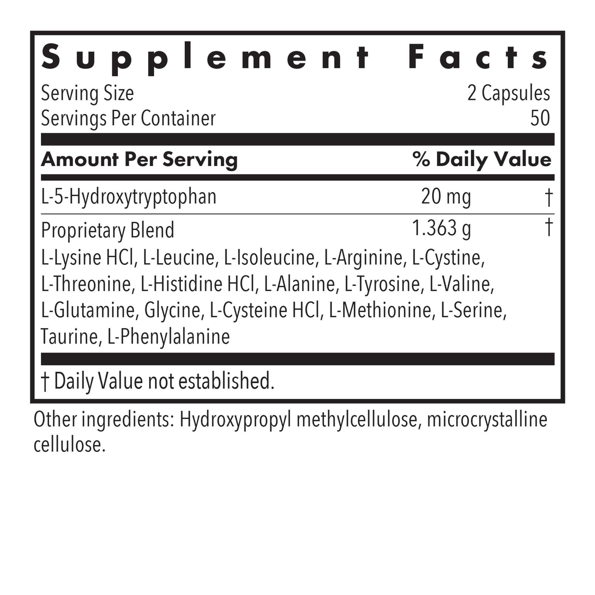 Allergy Research Group Free Aminos - Etiquette nutritionnelle claire pour comprendre les ingrédients hypoallergéniques
