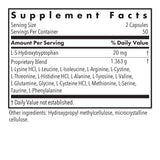 Allergy Research Group Free Aminos - Etiquette nutritionnelle claire pour comprendre les ingrédients hypoallergéniques