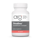 ThioDox d'Allergy Research Group : boîte de tablettes, soutien antioxydant potentiel.