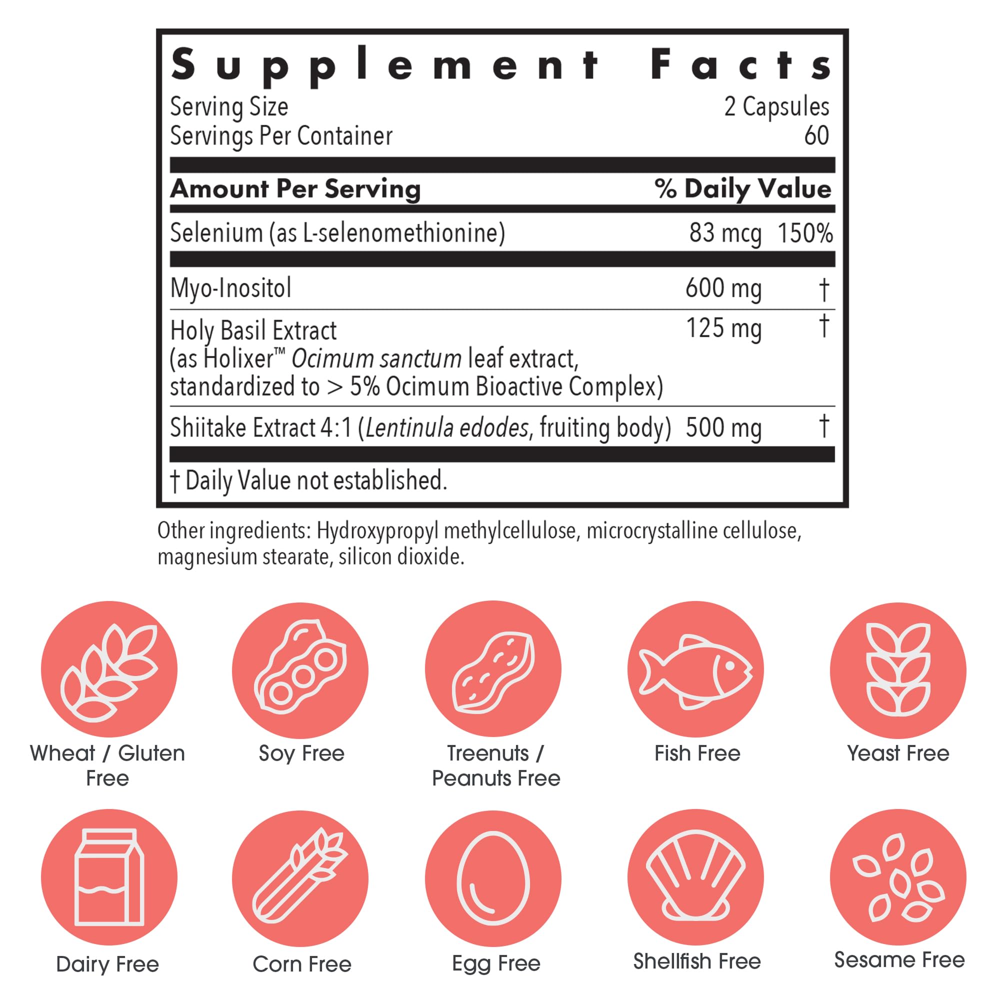Allergy Research Group Thyroid Zen Defense : composition en sélénium et myo-inositol pour l'équilibre hormonal.