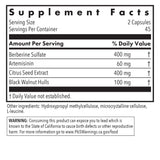 Tricycline d'Allergy Research Group, étiquette claire, informations sur les ingrédients et l'usage.