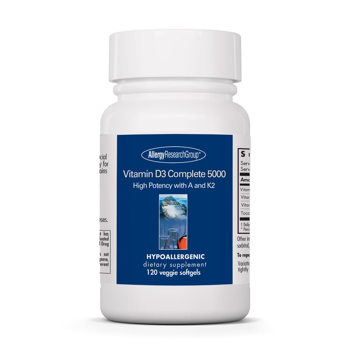 Allergy Research Group vitamine D3 Complete 5000 – bouteille: soutien éventuel des os et immunité