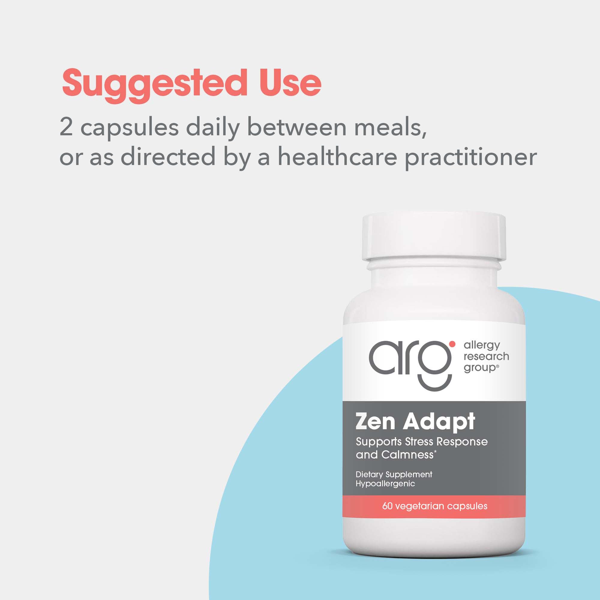 Zen Adapt – dosage recommandé de 2 capsules par jour.