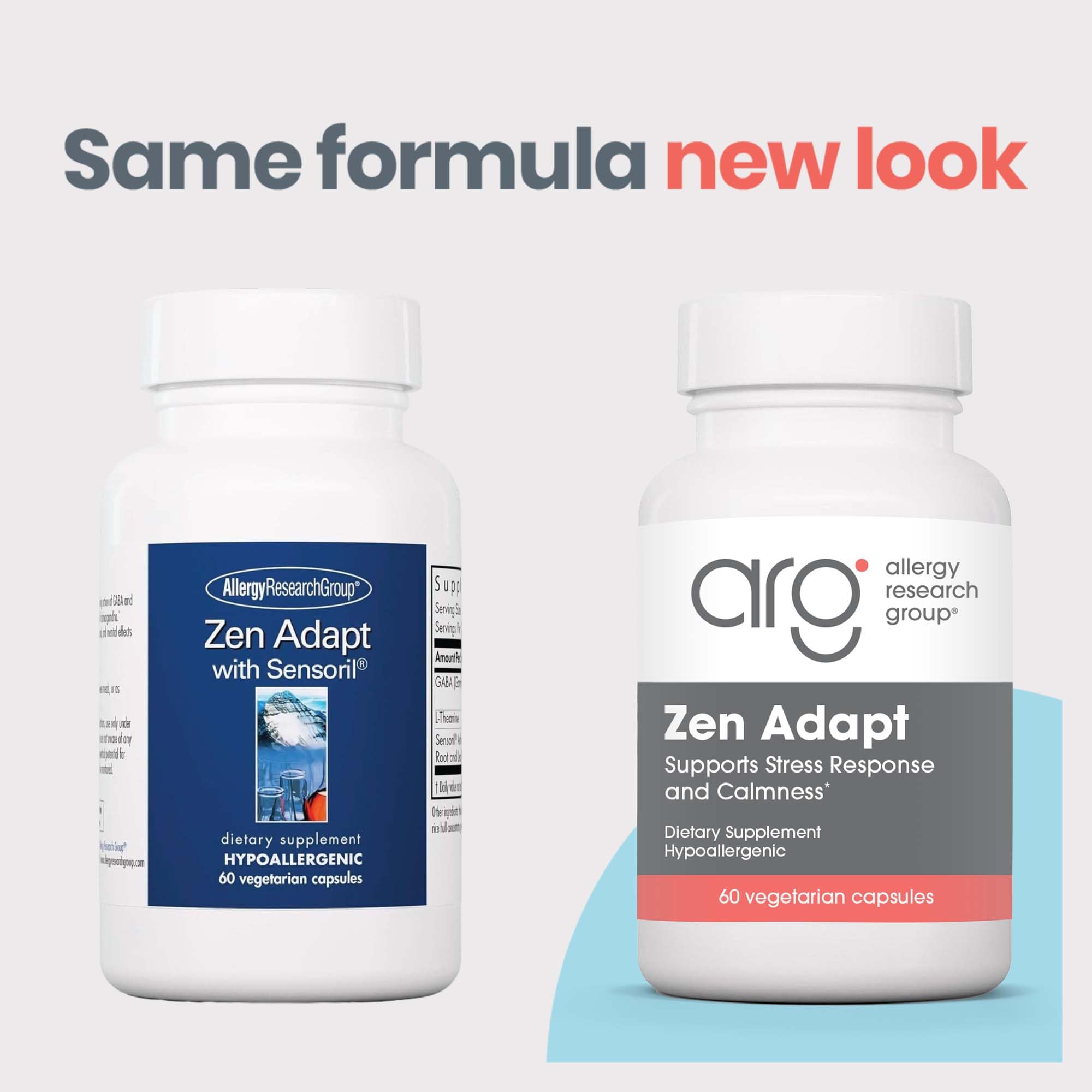 Zen Adapt – étiquette montrant les dosages et les ingrédients principaux.