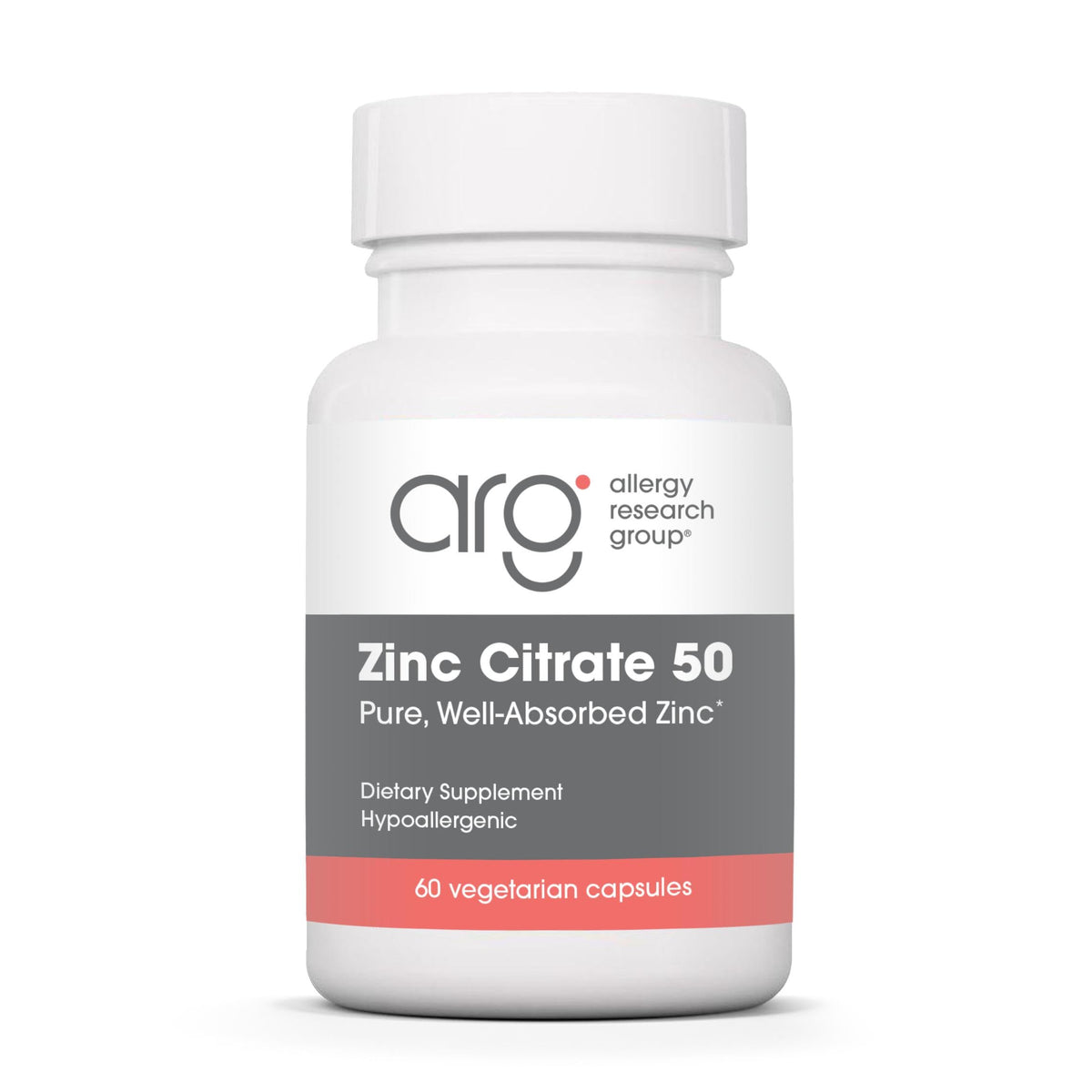 Allergy Research Group Zinc Citrate – bouteille: soutien potentiel du système immunitaire et de la fonction cellulaire.