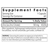 Allergy Research Group Zinc Citrate – portions-60: dosage quotidien pratique pour le bien-être général.