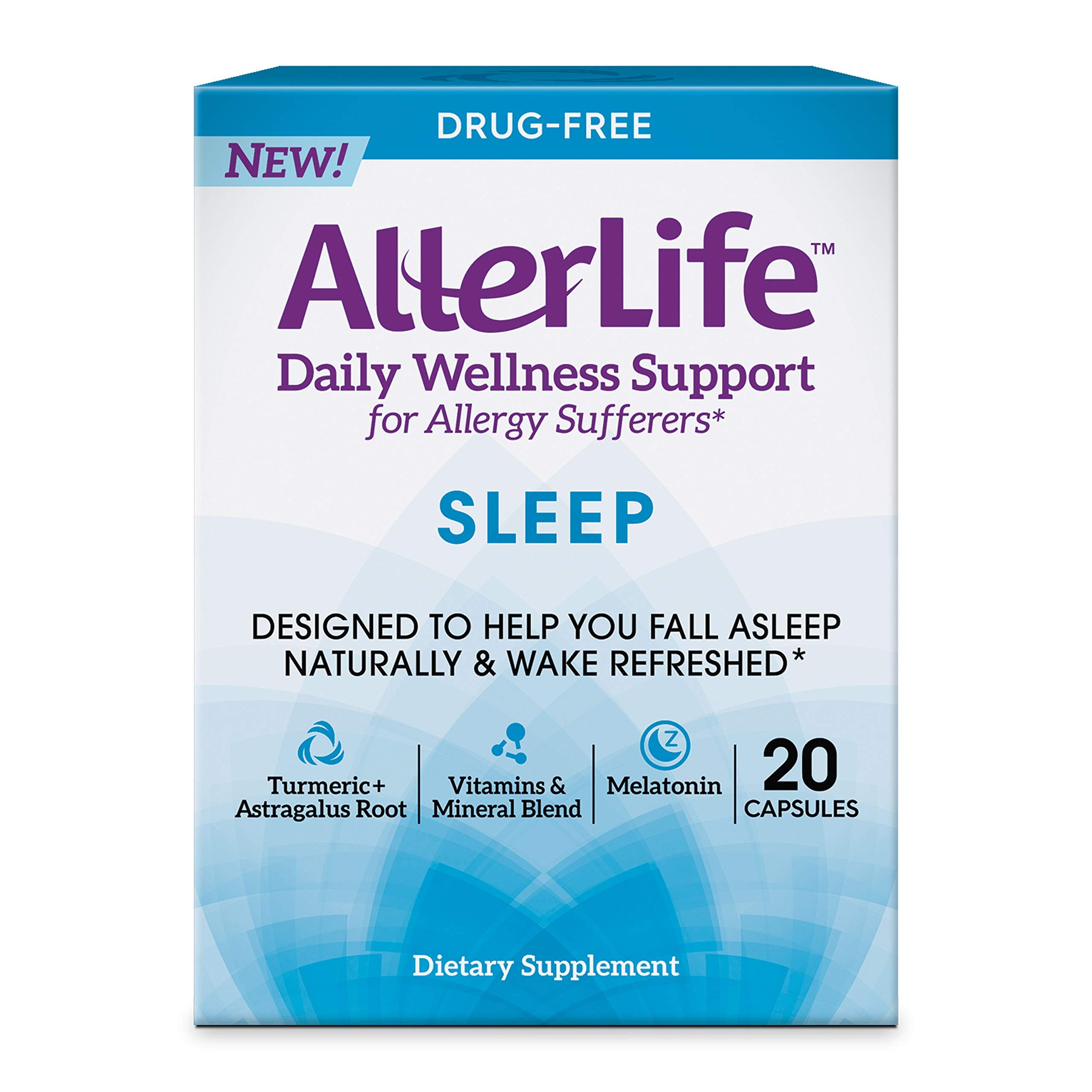 Allerlife Sleep : bouteille de capsules pour un sommeil plus reposant.