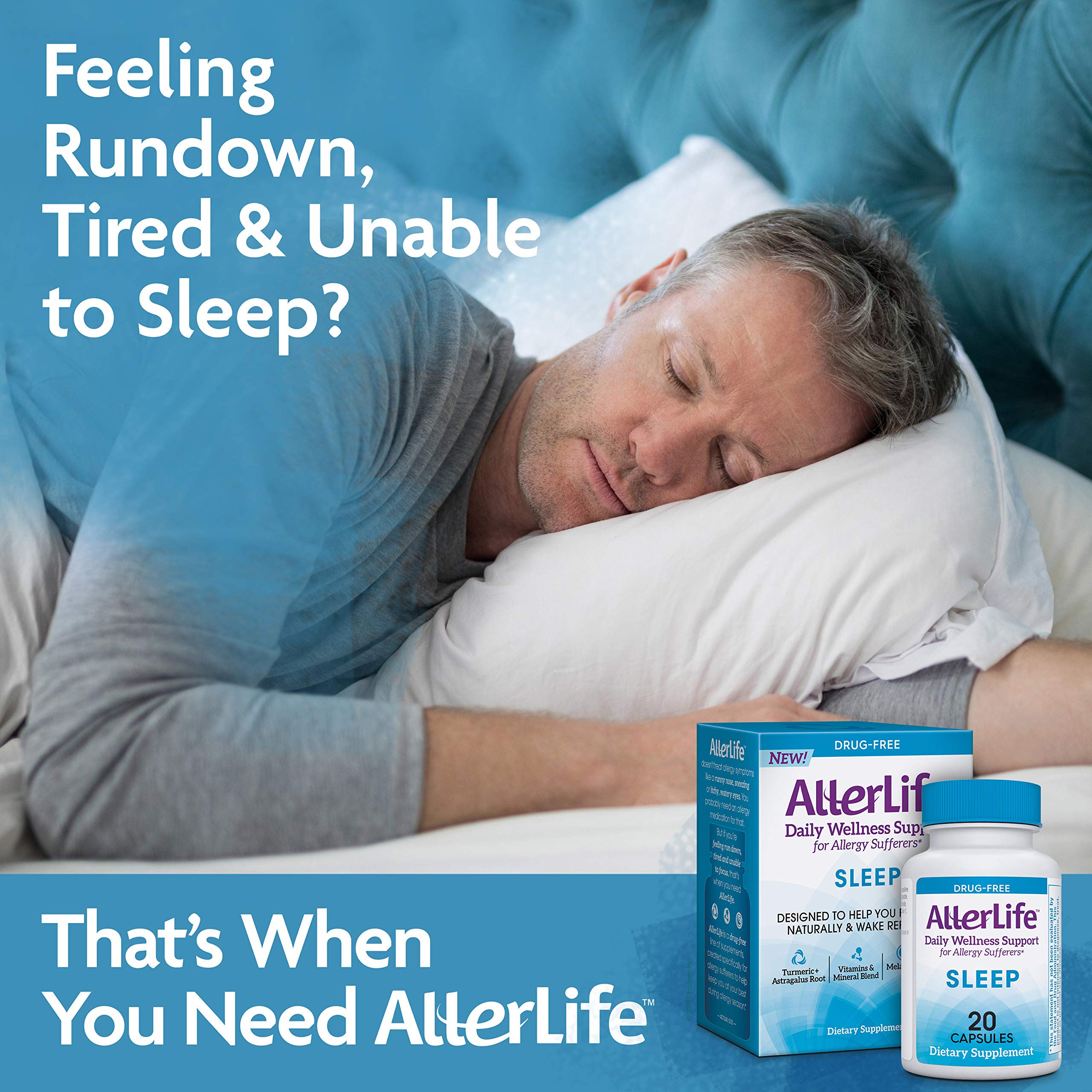 Allerlife Sleep : étiquette claire indiquant les ingrédients et dosage.