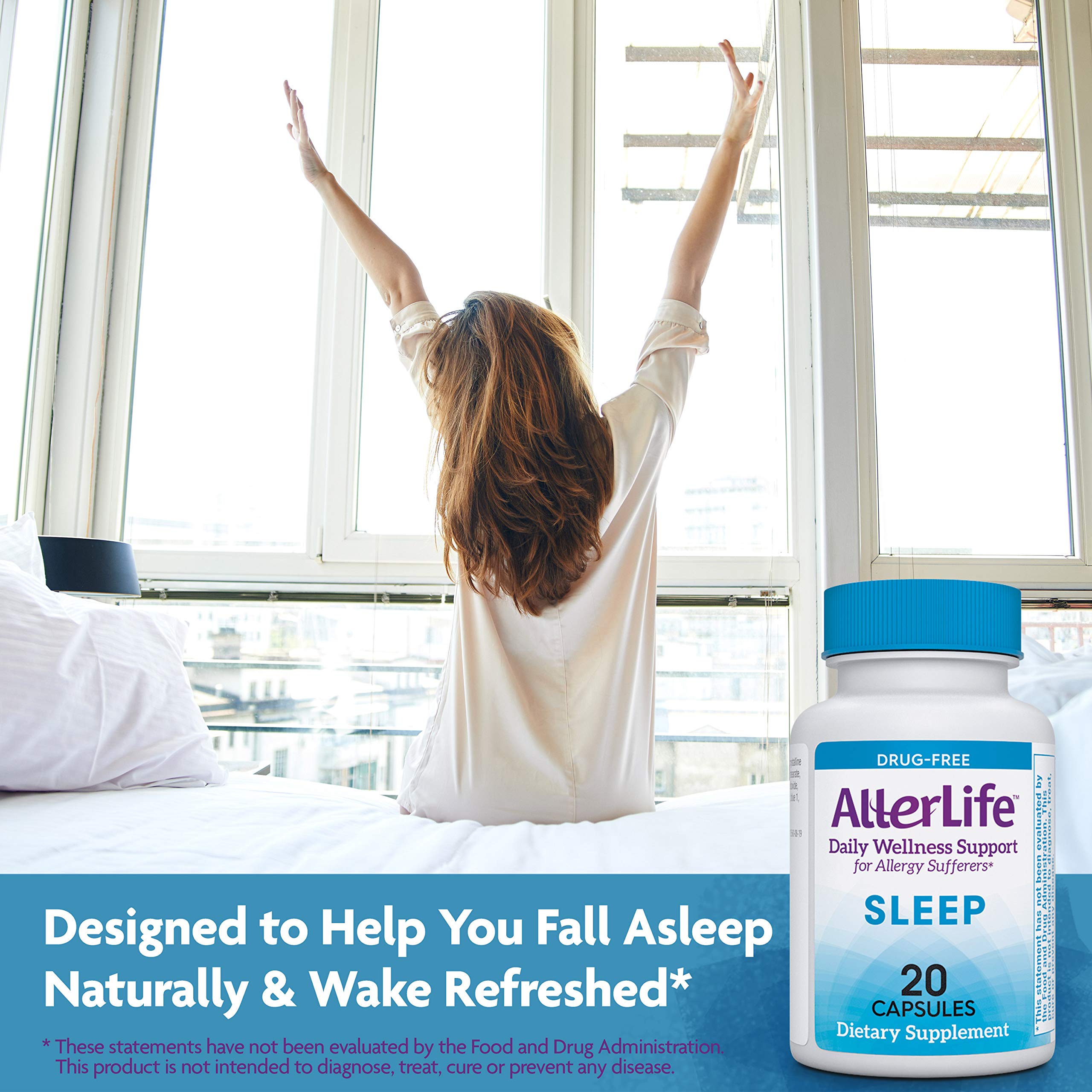 Allerlife Sleep : capsules visibles sur fond neutre pour référence produit.