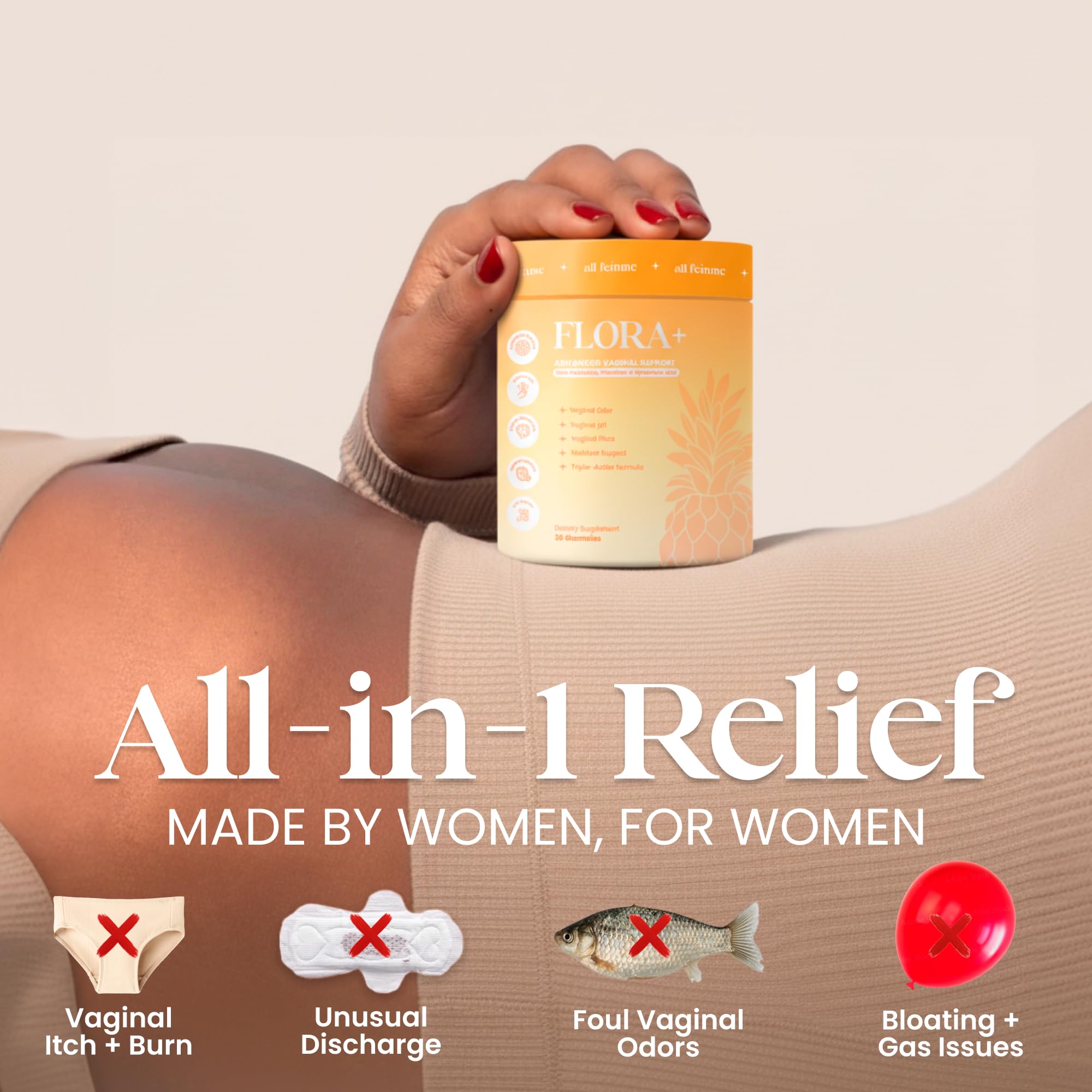 ALLFEMME Flora+ Probiotiques Équilibre Vaginal – favorise un microbiome sain