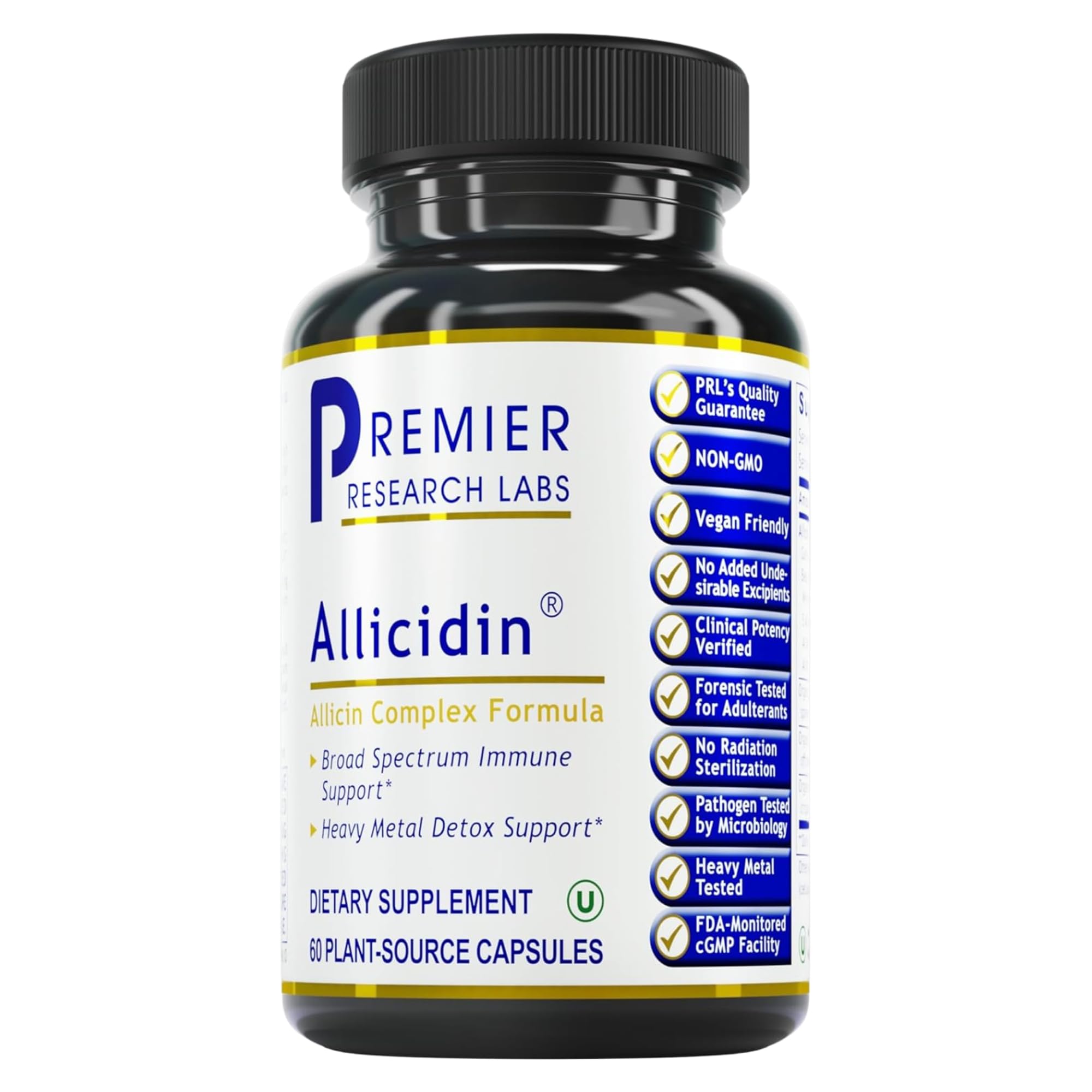 Premier Research Labs Allicidin – capsules ail sans odeur, soutien immunitaire potentiel.