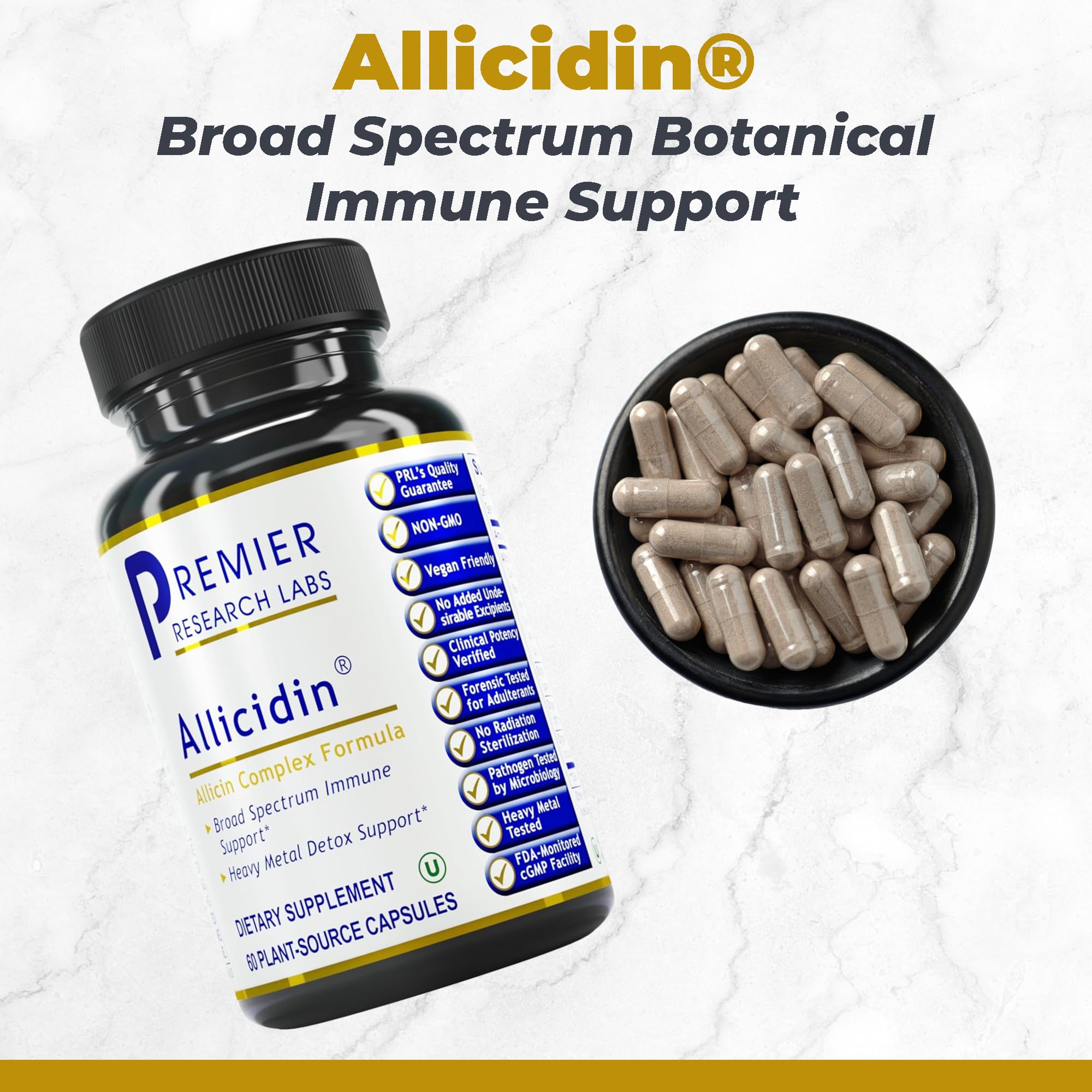 Allicidin extrait ail – extrait concentré visible pour le soutien antioxydant potentiel.