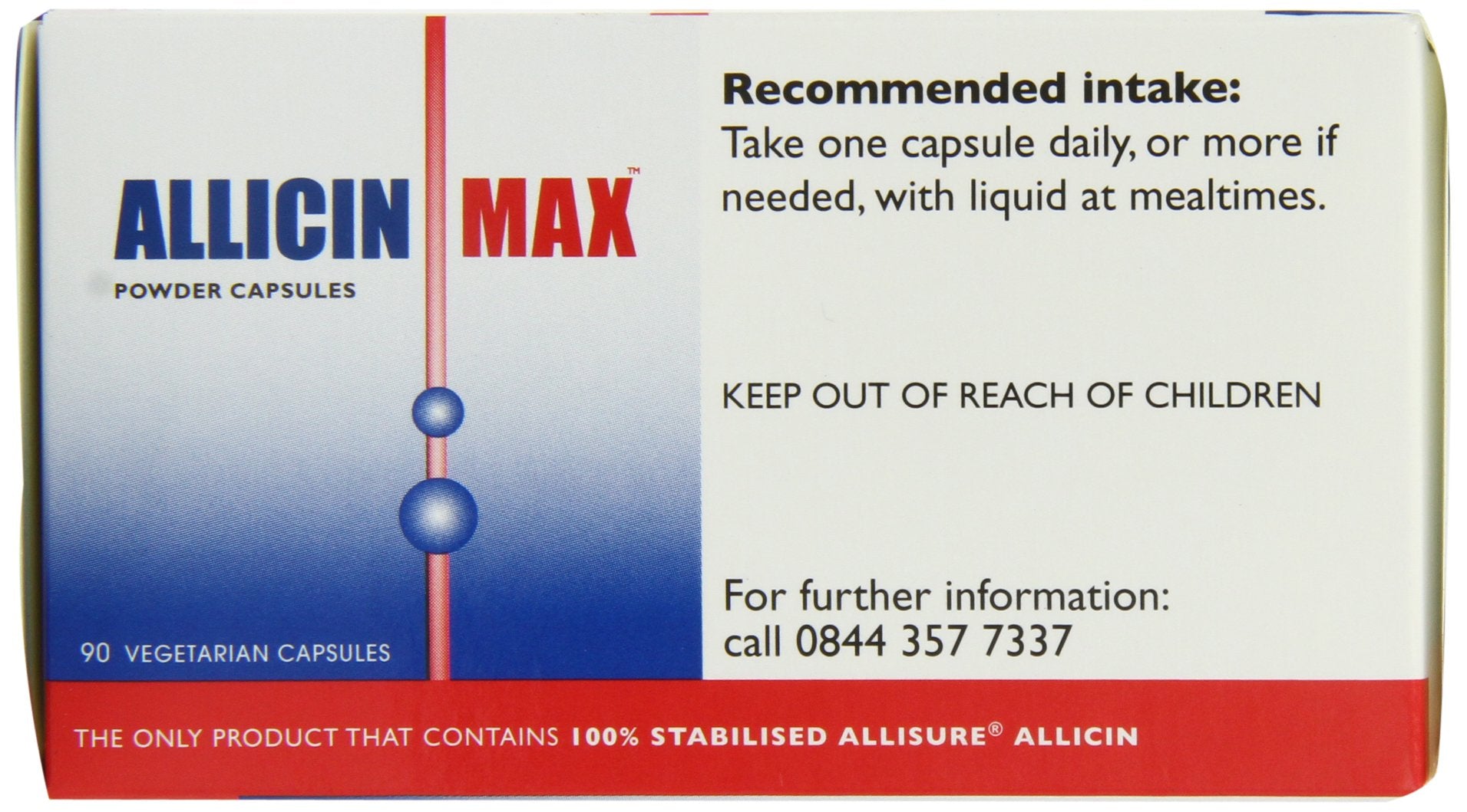 ALLICINMAX Allicin pur capsules - vue détaillée, texture des gélules végétales.