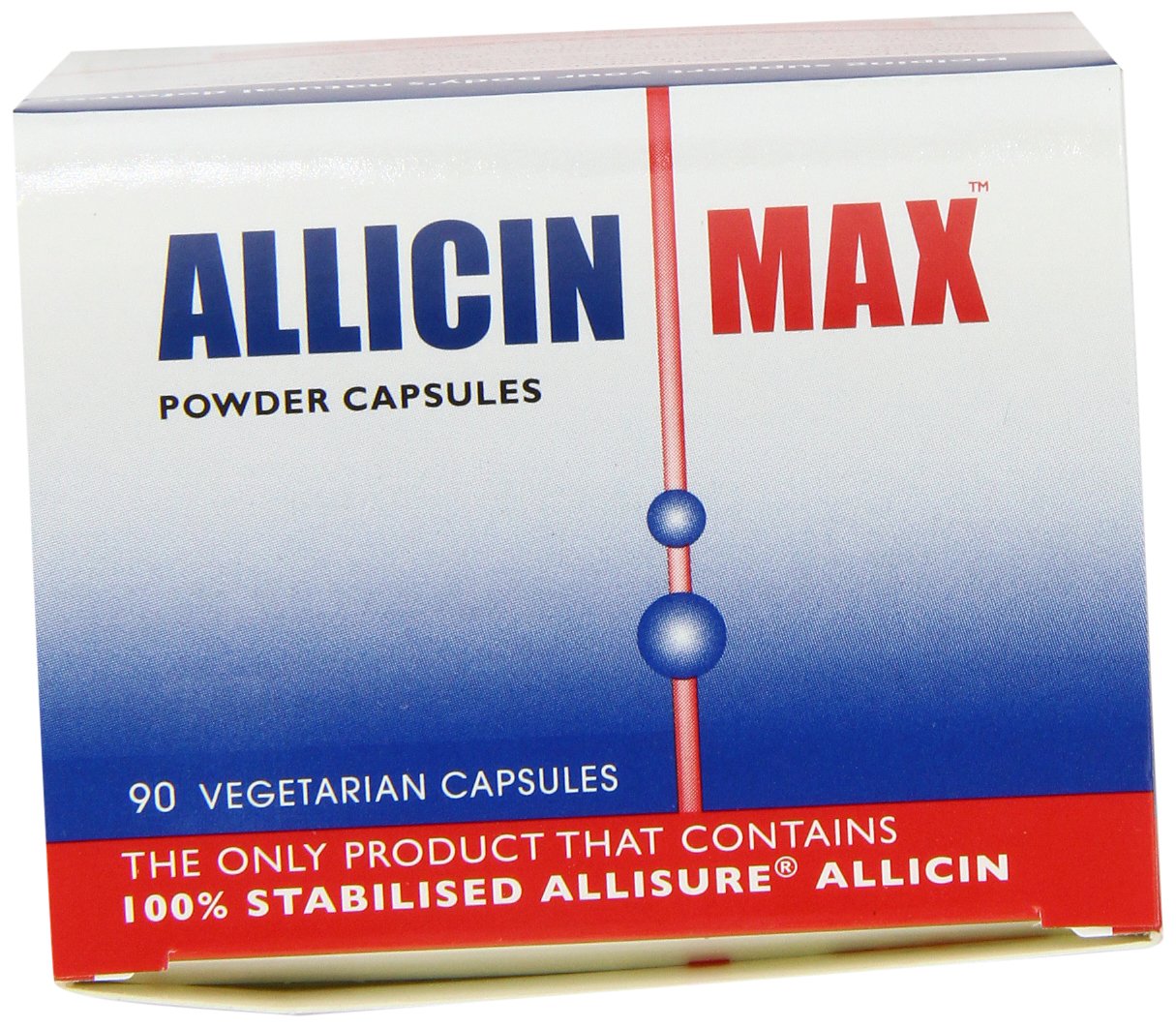 ALLICINMAX Allicin pur capsules - présentation, flacon pour routine quotidienne.
