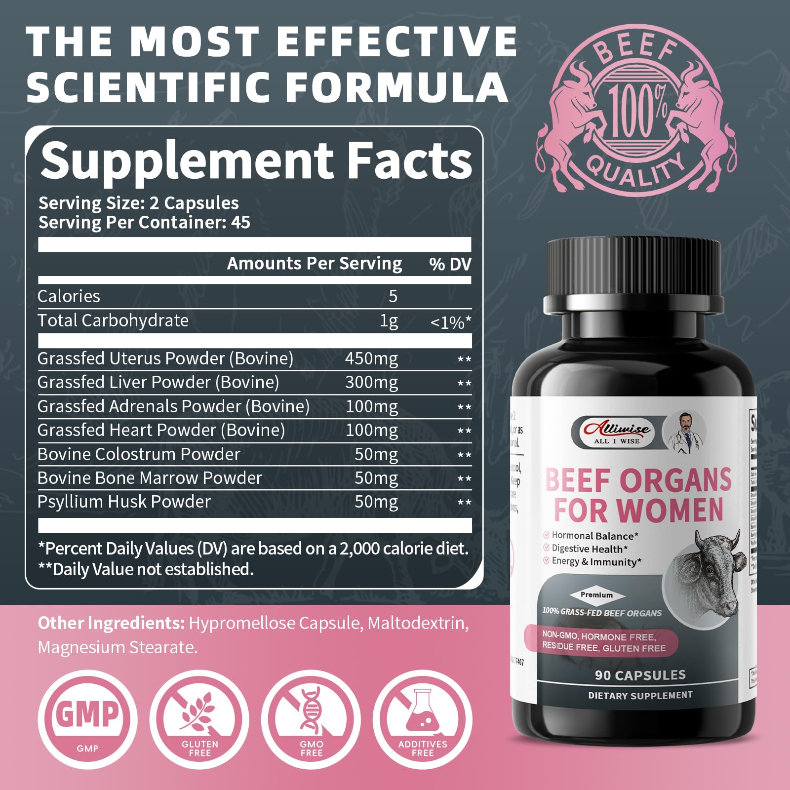Alliwise capsules organes : ingestion facile en deux capsules par jour.