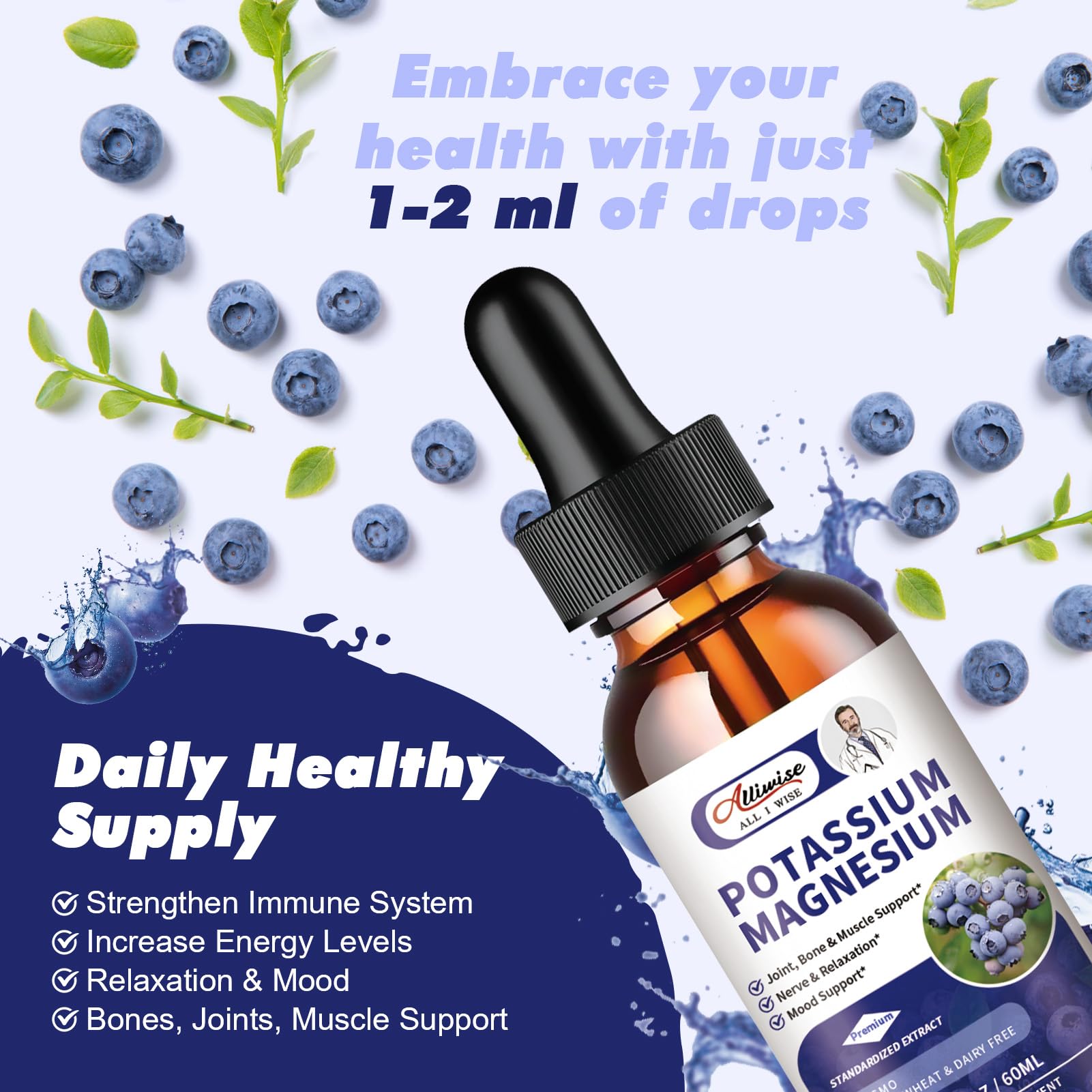 Alliwise étiquette nutritionnelle Vitamine D3 et Zinc – complément utile.