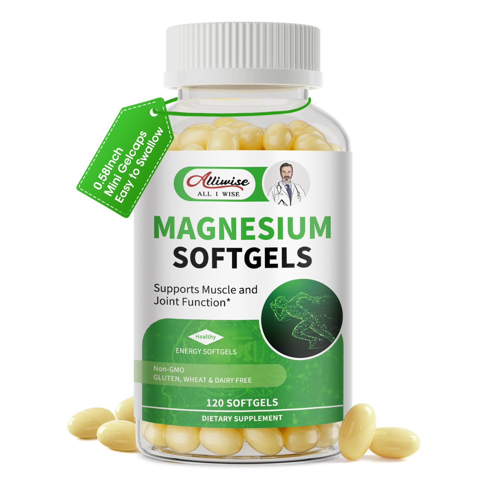 Alliwise magnésium glycinate 500 mg gélcaps: absorption élevée et douceur gastrique