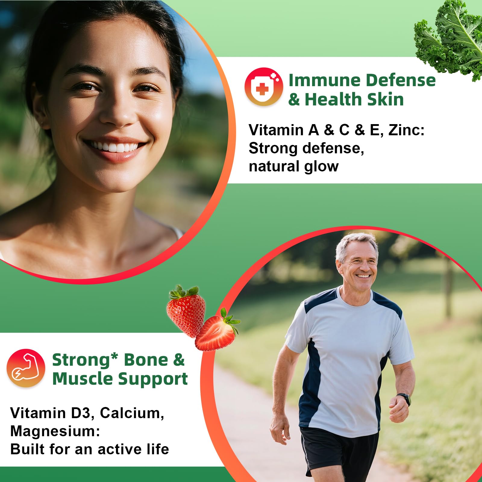 Collage de légumes super pour Alliwise, vitalité naturelle.