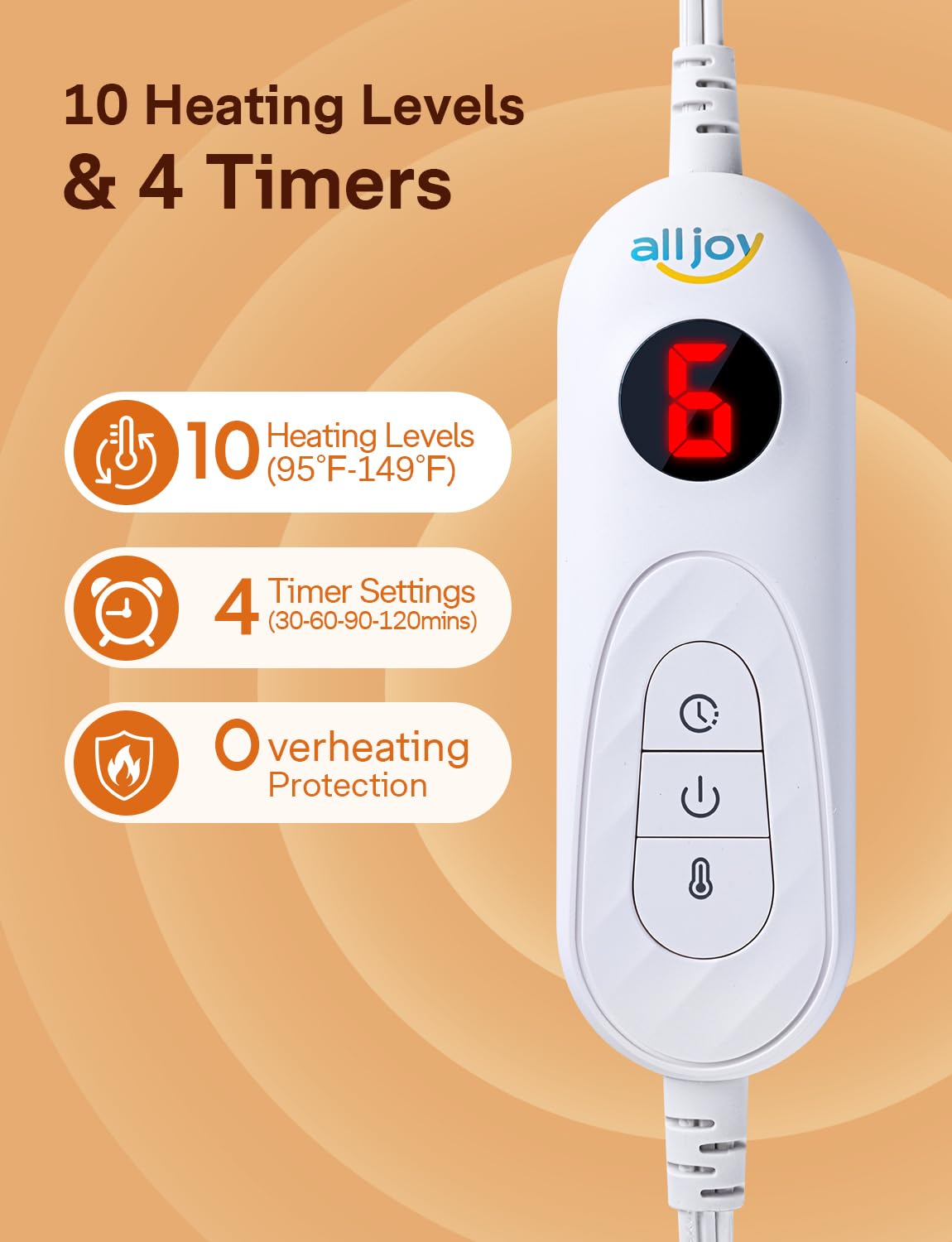 ALLJOY 10 niveaux de chaleur, précision adaptée.