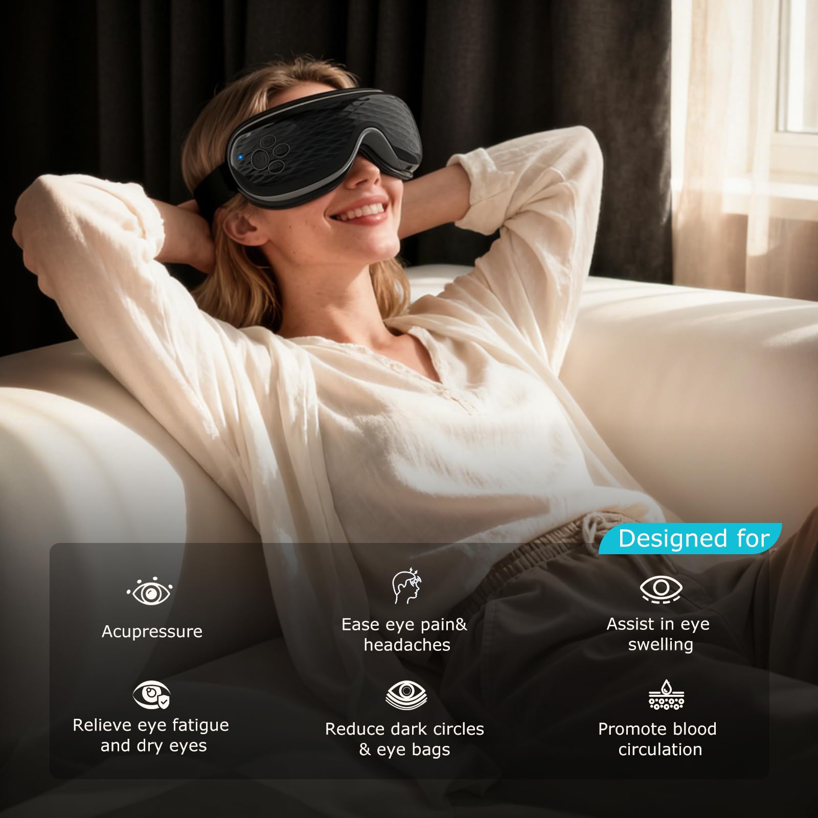 ALLJOY masque gel refroidissant détachable pour soulagement rapide des yeux