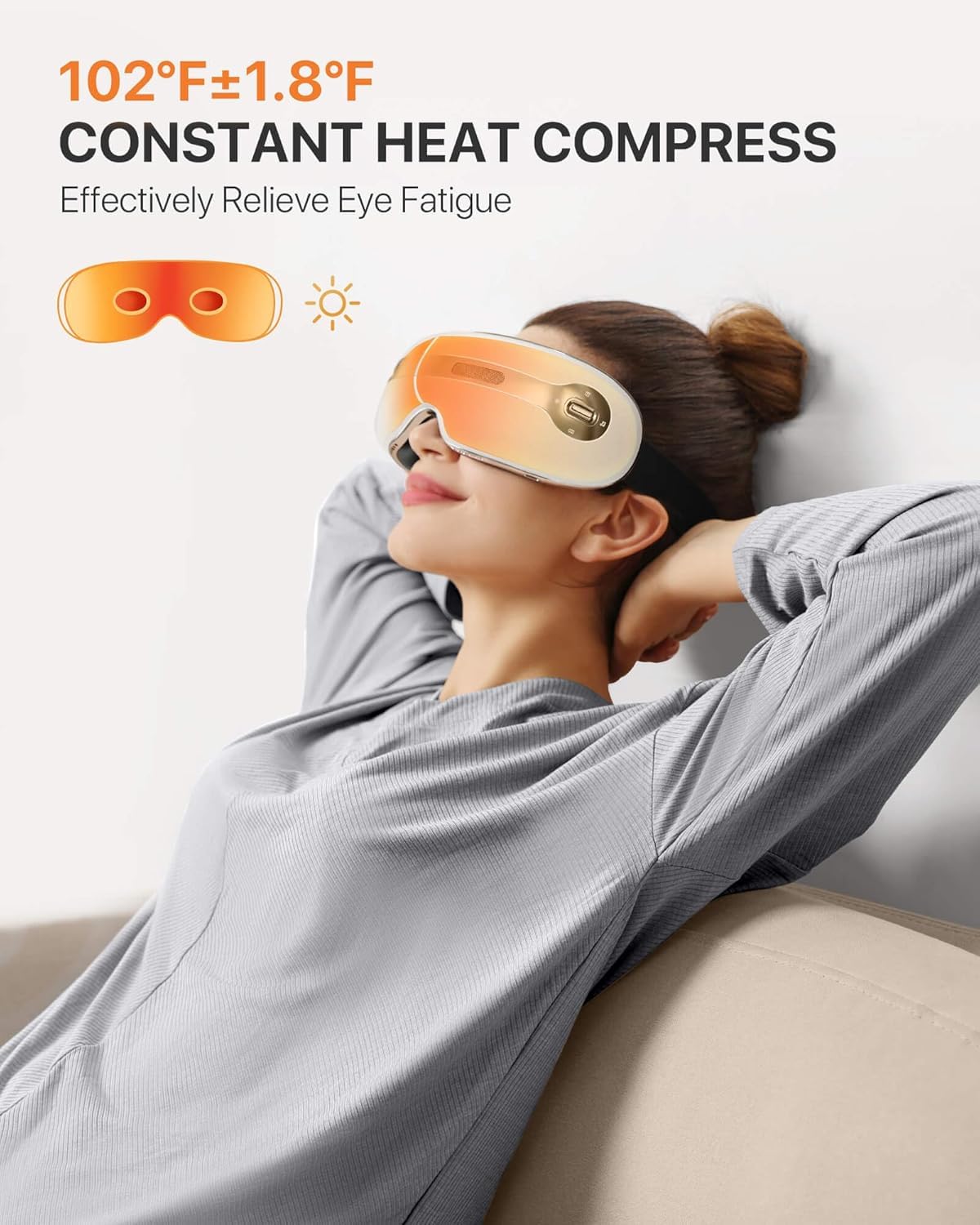 ALLJOY massageur yeux musique sans fil pour détente