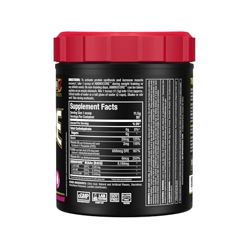 ALLMAX AMINOCORE BCAA poudre avec doseur intégré pour dosage précis.