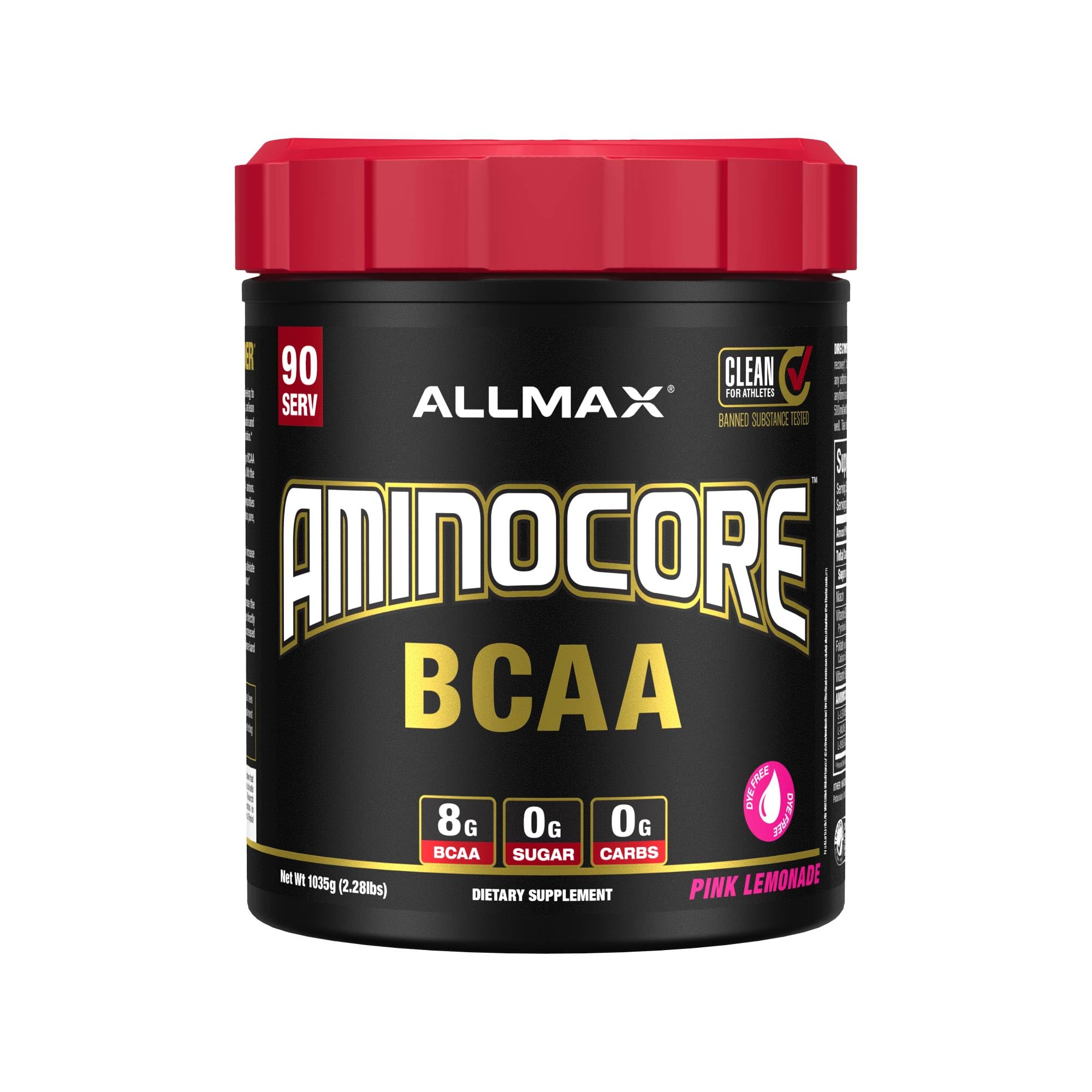 ALLMAX AMINOCORE BCAA poudre récupération musculaire après entraînement.
