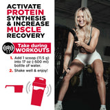 Étiquette ALLMAX AminoCore indiquant ingrédients et qualité.