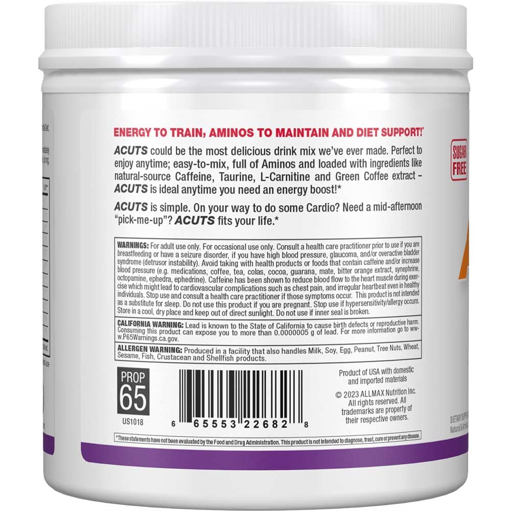 AllMax AMINOCUTS doseur intégré, mesure précise pour chaque portion.