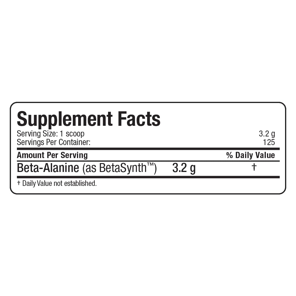 ALLMAX Beta-Alanine poudre sans arômes, adaptée au stacking avec d’autres suppléments.