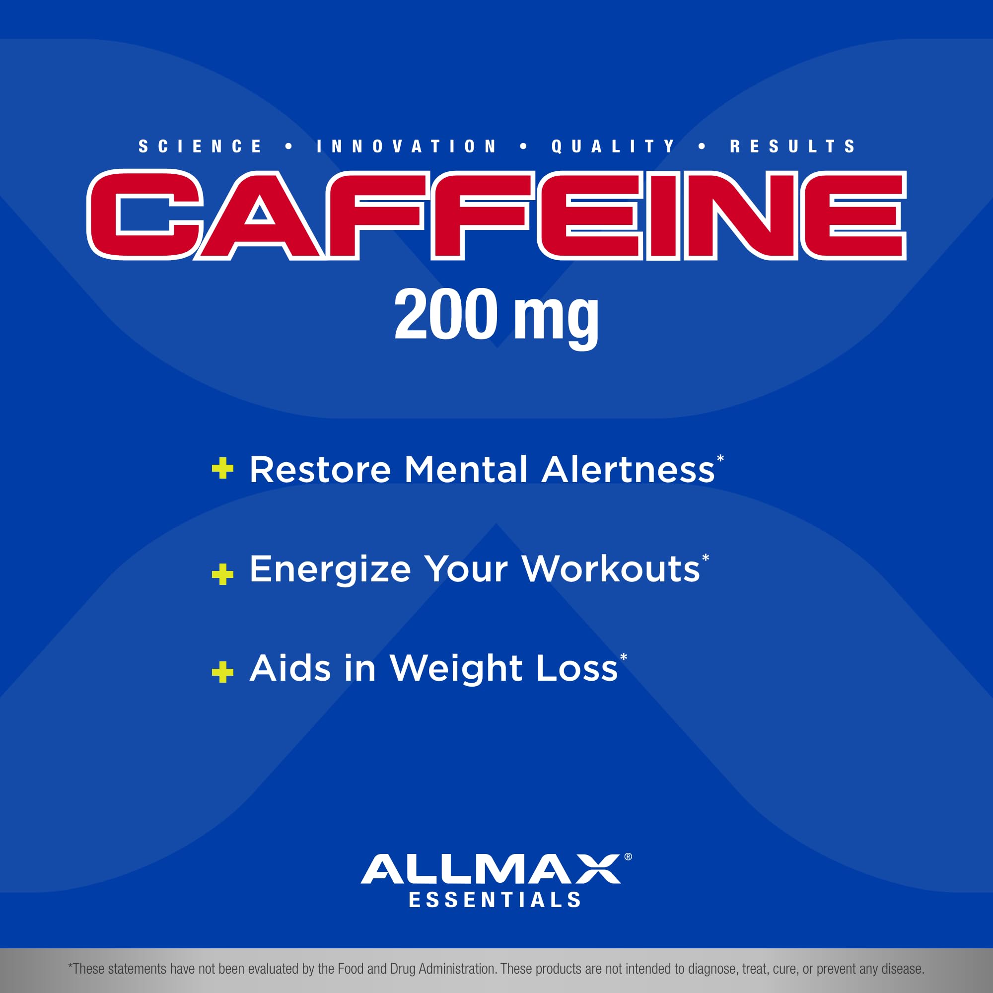 ALLMAX Caféine : tablette prête à être prise dans la main avant séance.