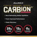 ALLMAX CARBION+ Pineapple Mango — doseur pratique facilitant le dosage précis avant l’effort.