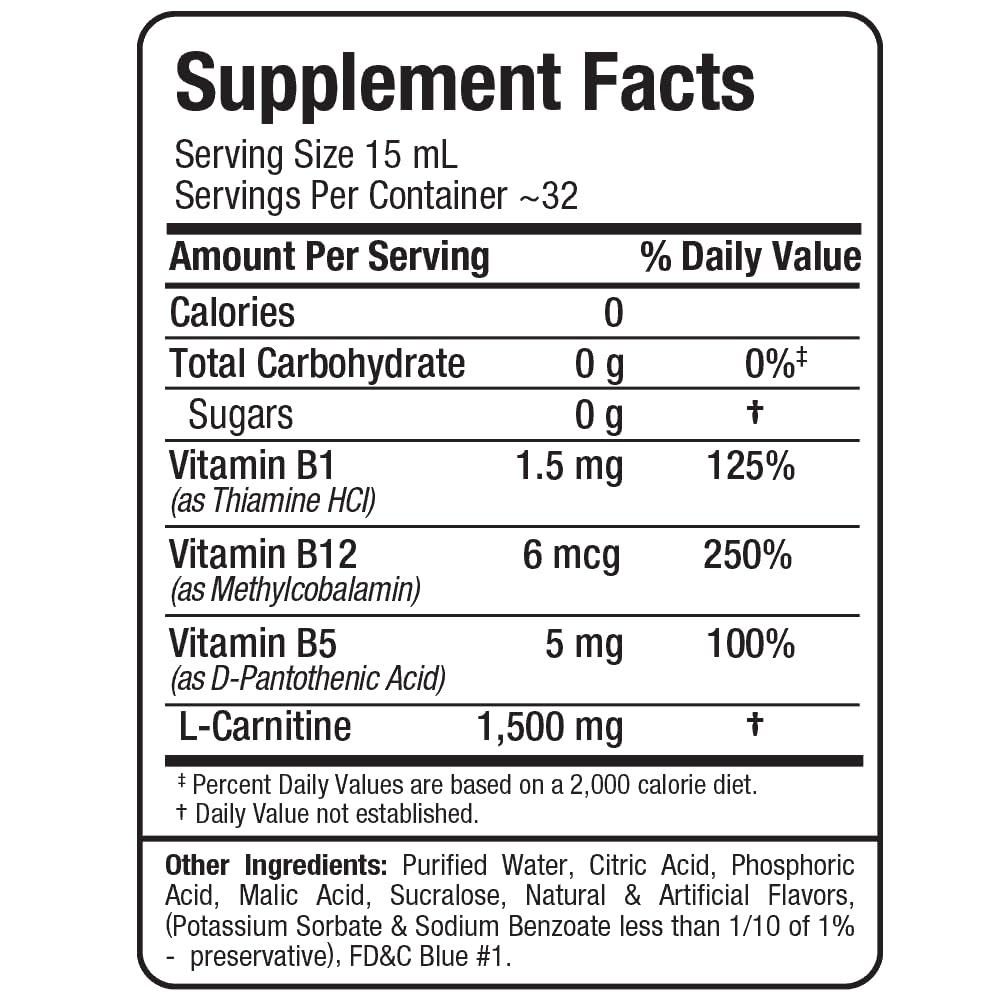 ALLMAX Carnitine liquide: sans sucre et sans calories pour une option légère.