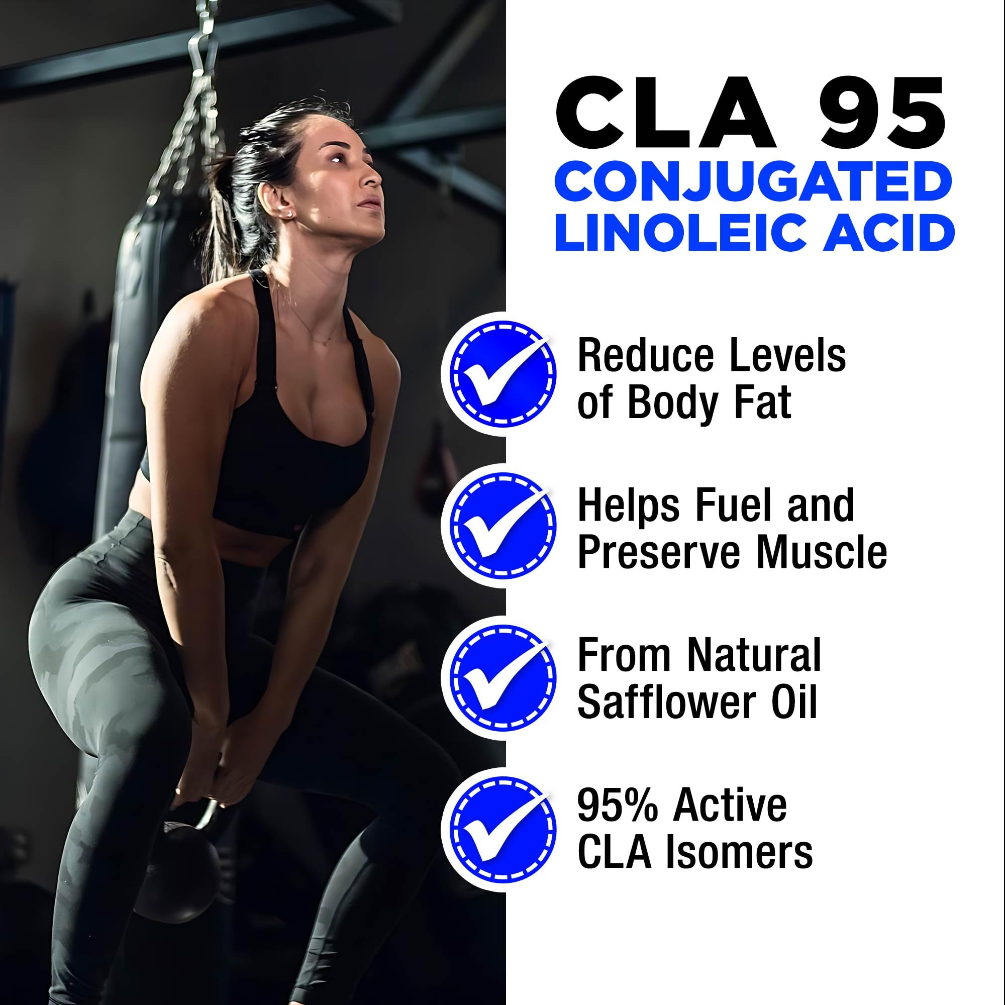AllMax CLA95 gelules, pureté élevée, rapide assimilation.