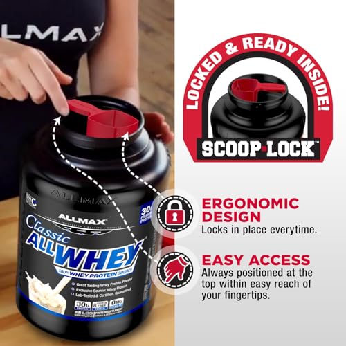 Goût vanille agréable ALLMAX ALLWHEY Vanille pour routines nutritionnelles quotidiennes.