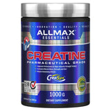 ALLMAX Créatine Monohydrate : flacon-poudre, dissolution rapide dans l’eau ou le jus.