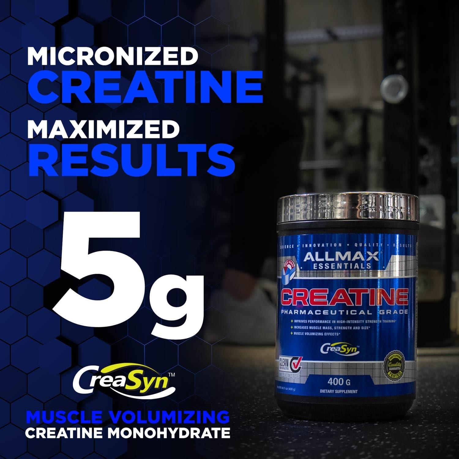 ALLMAX Créatine Monohydrate : melange-eau, mélange rapide et simple pour une boisson prête.