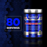 ALLMAX Essentials Arginine HCL — mélange eau, goût neutre, prise quotidienne pour énergie durable