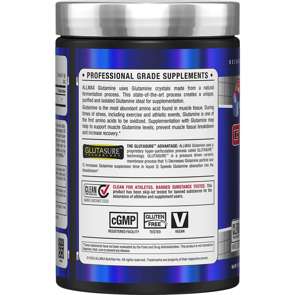 ALLMAX Essentials Arginine HCL — poudre fine, absorption potentielle améliorée pour les sessions intenses