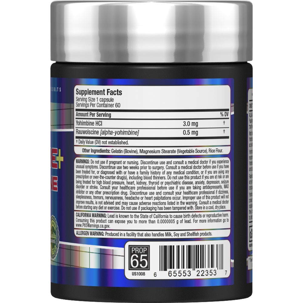 ALLMAX Essentials Yohimbine + rauwolscine – Capsules prêtes avant l'entraînement pour énergie ciblée.