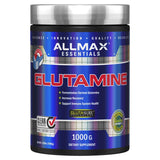 ALLMAX Glutamine en poudre dans une bouteille, soutien récupération après l effort.