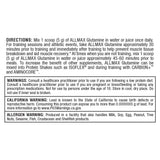 ALLMAX Glutamine – utilisation avant/après entraînement: convient à un mode de vie actif.