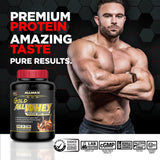 ALLMAX Gold ALLWHEY Chocolat doseur inclus pour dosage précis.