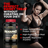 ALLMAX HEXAPRO etiquette-nutrition-clair - facilite le suivi protéique.