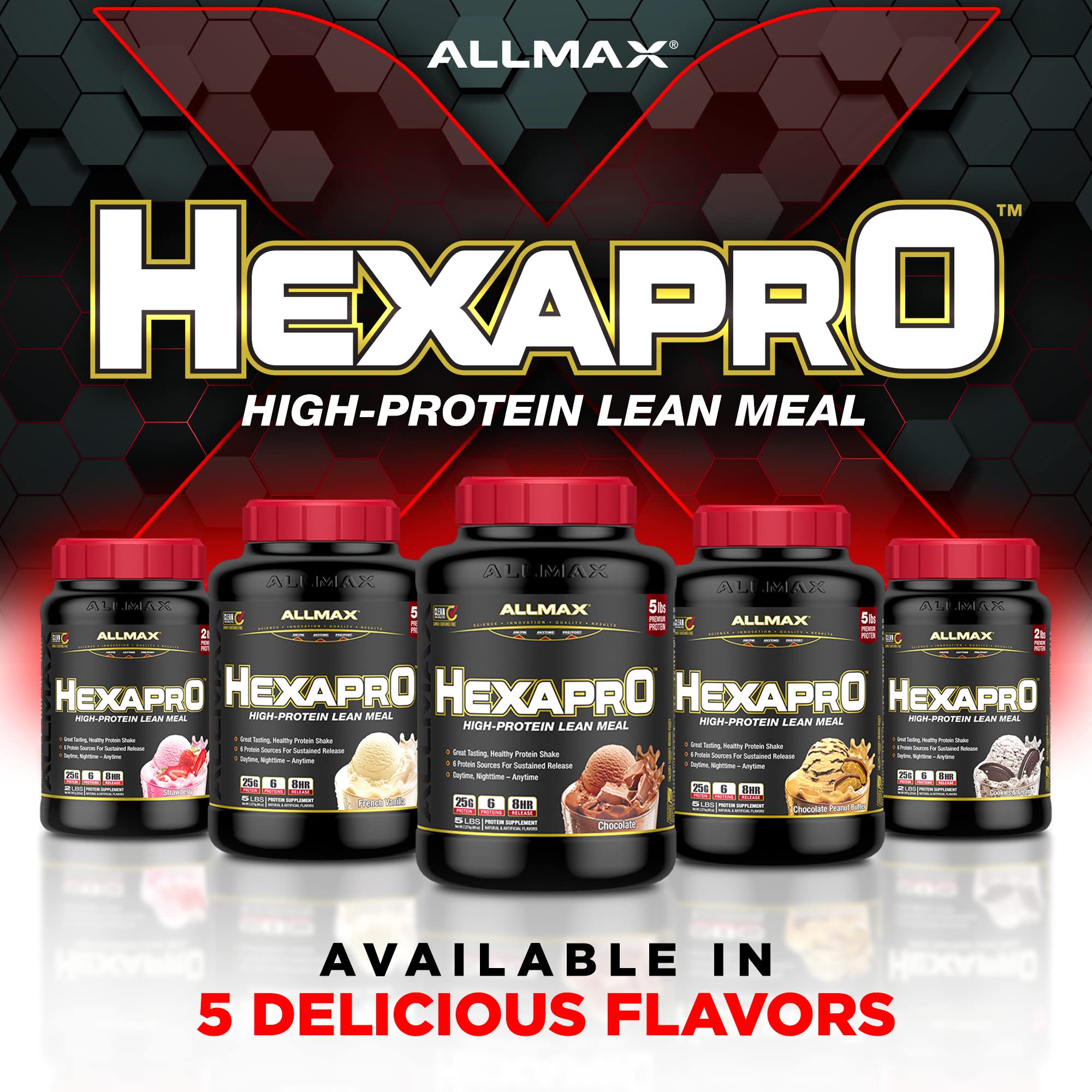 ALLMAX HEXAPRO preparation rapide - encas proteine a tout moment.
