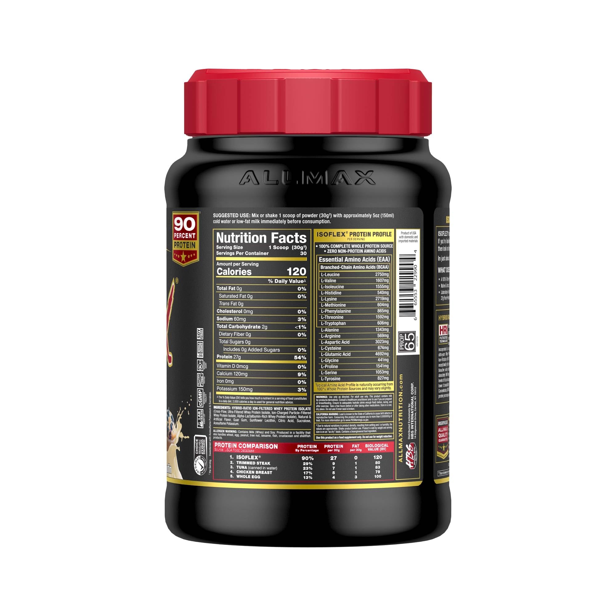 Texture fine de la poudre ISOFLEX isolat prête à être mélangée.