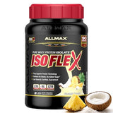 ALLMAX Isoflex, pot de poudre whey isolée, récupération rapide après l’entraînement.